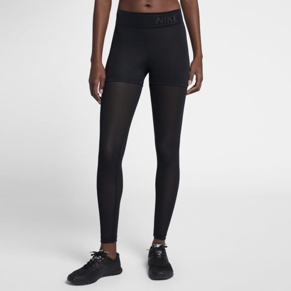 nike training pro mesh leggings